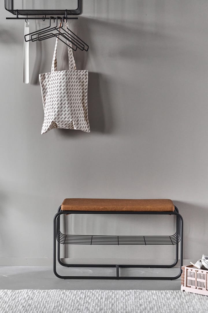 Nod bench/shoe rack 80x36x42 cm - Black - Scandi Living