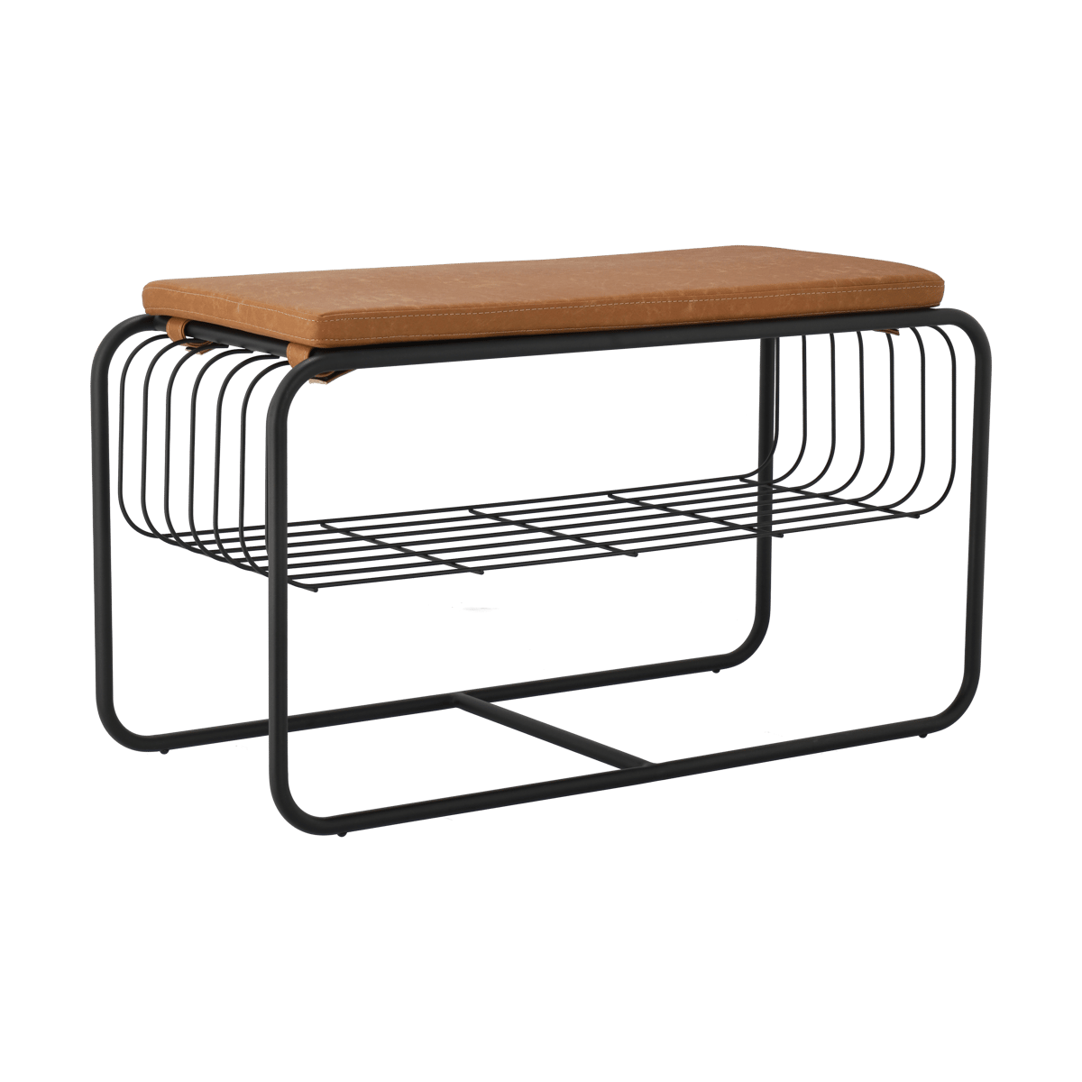 Scandi Living Nod bench/shoe rack 80x36x42 cm Black