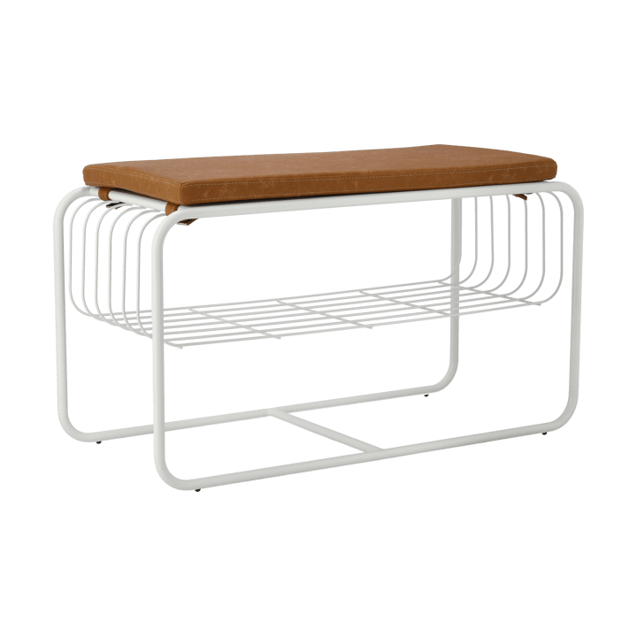 Nod bench/shoe rack 80x36x42 cm - White - Scandi Living