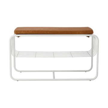 Nod bench/shoe rack 80x36x42 cm - White - Scandi Living