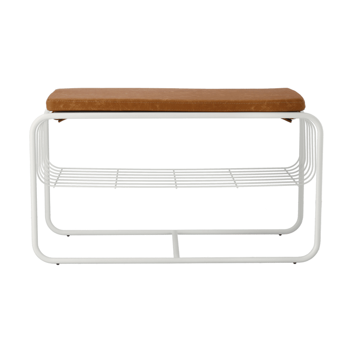 Nod bench/shoe rack 80x36x42 cm - White - Scandi Living