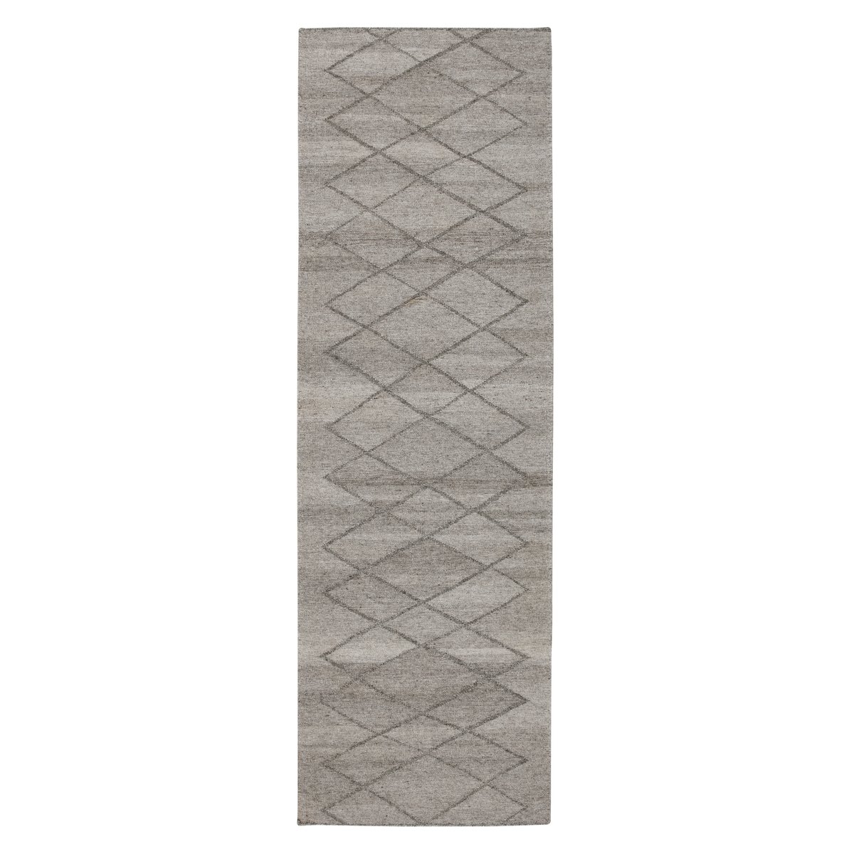 Scandi Living Peak wool rug natural grey 80x240 cm