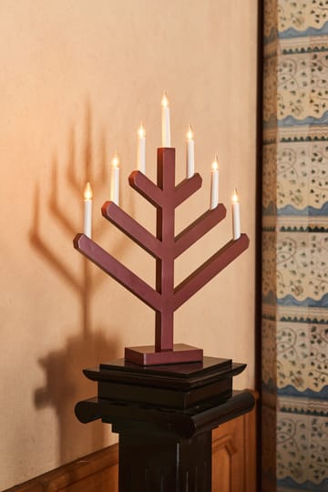 Pine advent candle 62 cm - Red - Scandi Living