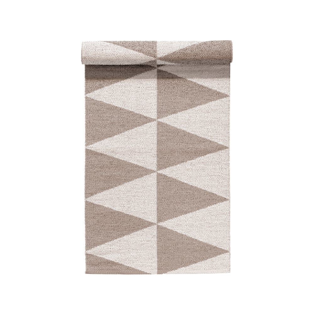 Scandi Living Rime plastic rug greige 70x150cm | Scandinavian Design | Plastic rugs | Beige