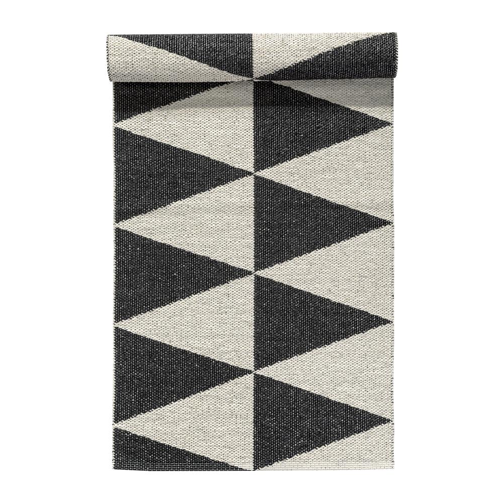 Scandi Living Rime rug black 70x200 cm