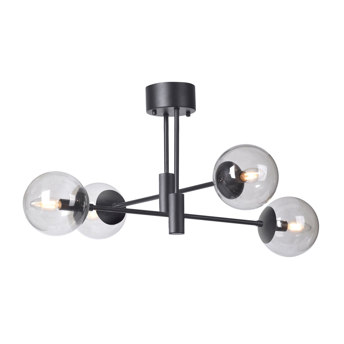 Scandi Living Solar ceiling lamp black 73 cm Smokey grey