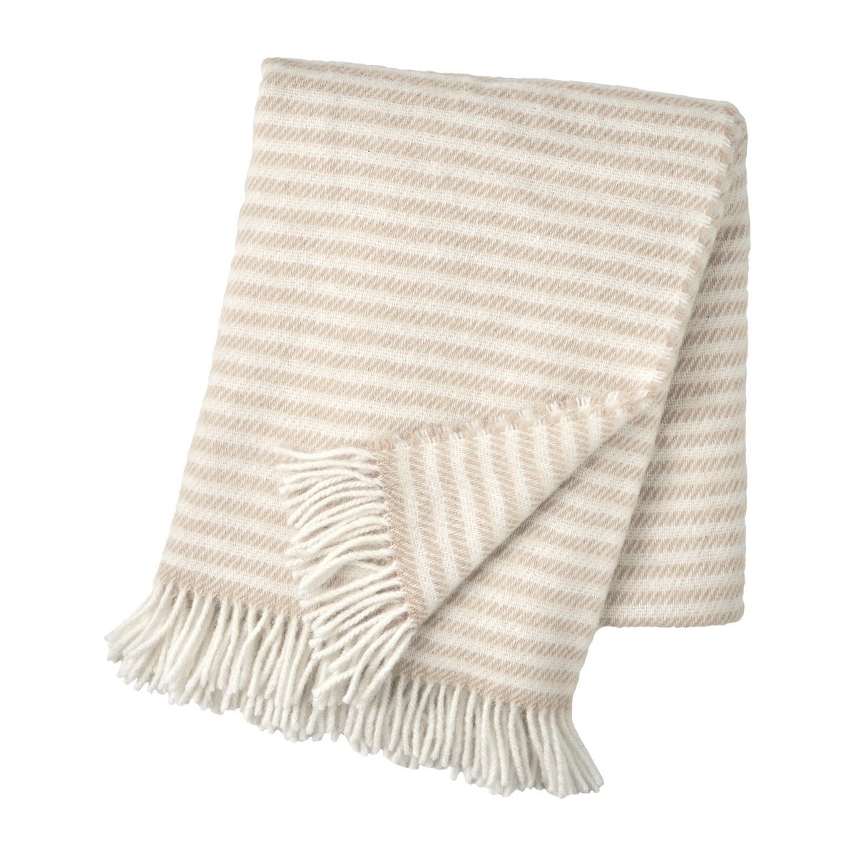 Scandi Living Tidal wool throw 130x180 cm Beige | Scandinavian Design | Wool blankets & throws | Beige