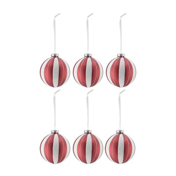 Tradition baubles 6-pack - Red/white - Scandi Living