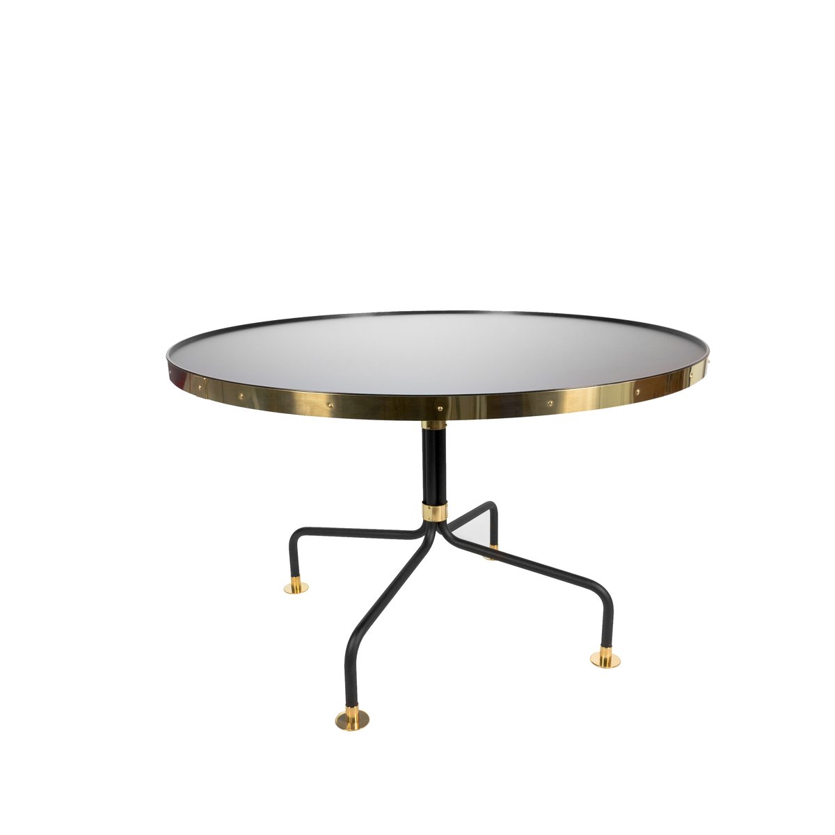 Scherlin dining table 12 Black. brass