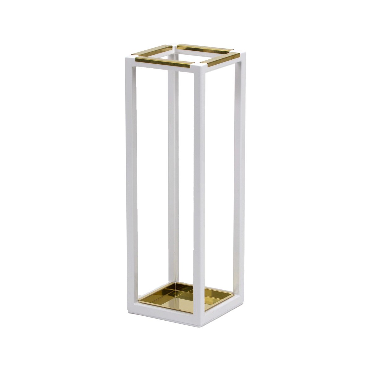 Scherlin Umbrella stand 2 White/brass