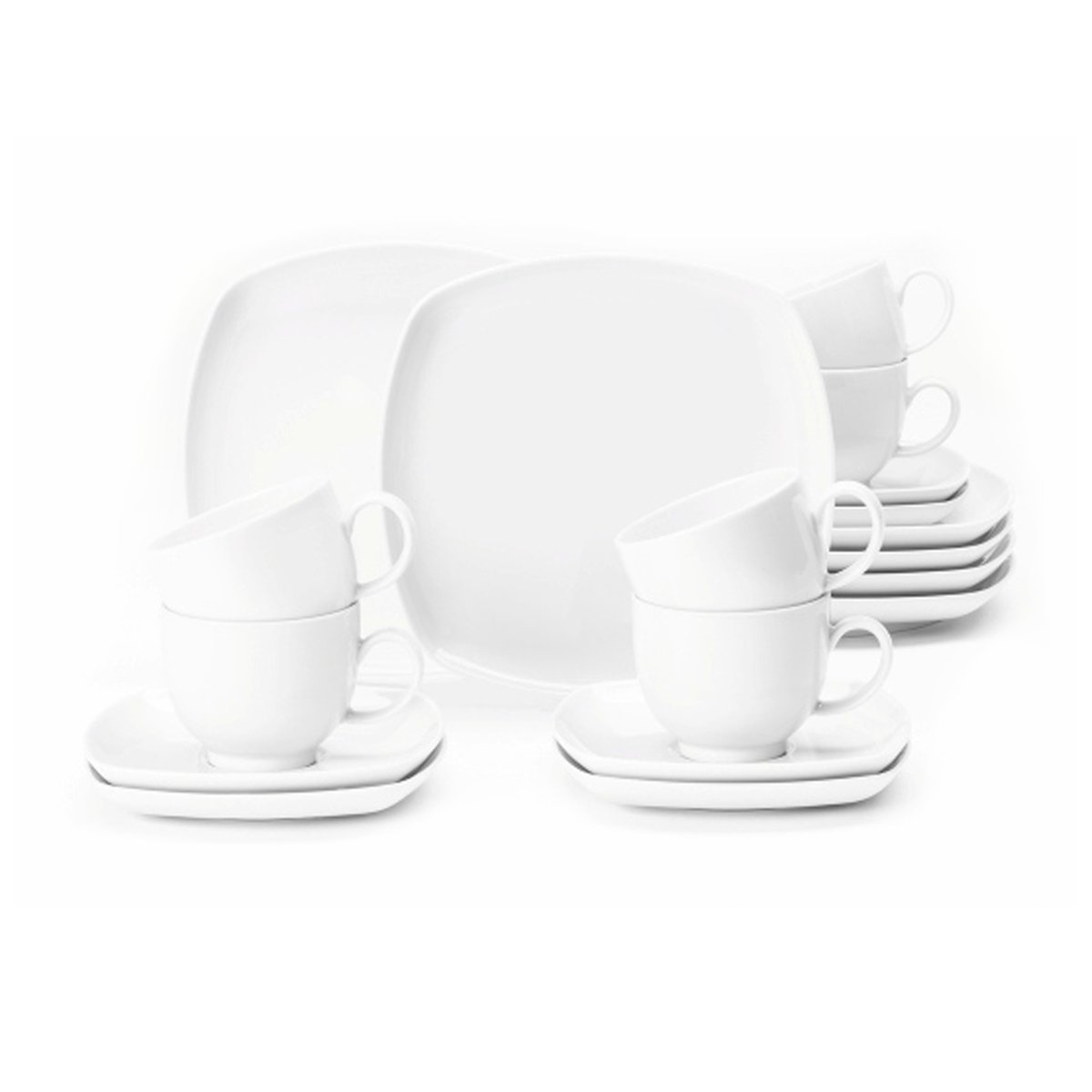 Seltmann Weiden Lido coffee service square 18 pieces White