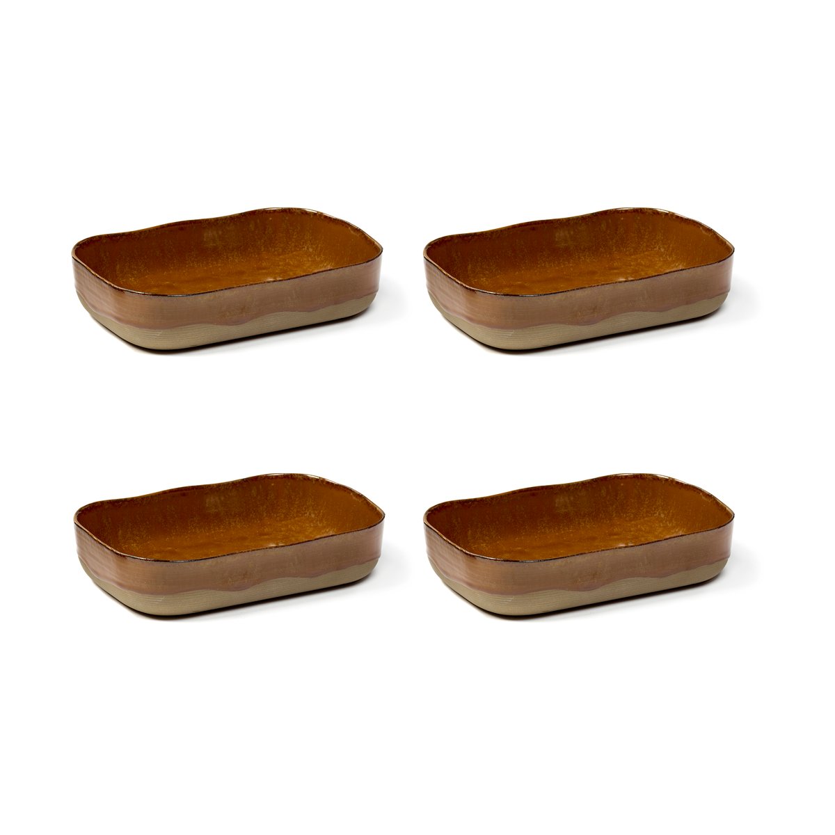 Serax La Nouvelle Table extra deep saucer No5 L 4-pack Brown