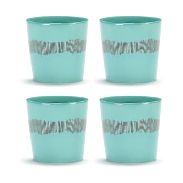 Ottolenghi Feast coffee cup 25 cl 4-pack - Azure stripes-red - Serax