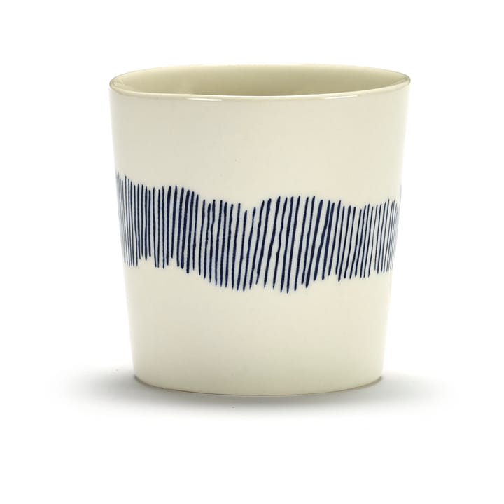 Ottolenghi Feast coffee cup 25 cl 4-pack - White stripes-blue - Serax