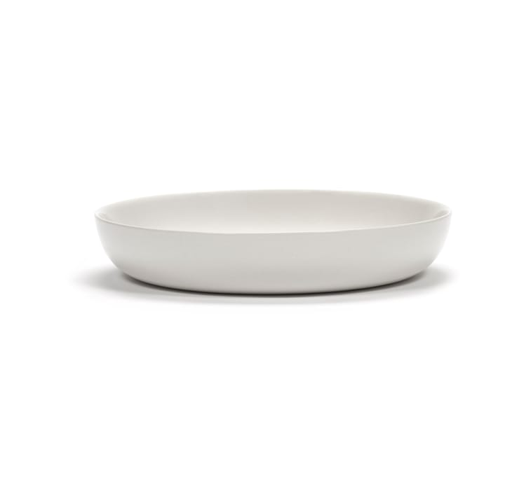 Ottolenghi Feast deep plate Ø22 cm 2-pack, White stripes-red Serax