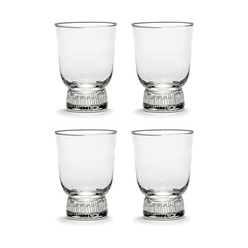 Ottolenghi Feast drinking glass 33 cl 4-pack - Stripes sandblasted - Serax