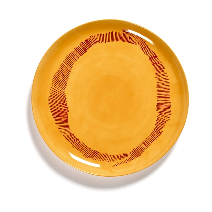 Ottolenghi Feast plate L Ø26,5 cm 2-pack - Yellow stripes-red - Serax