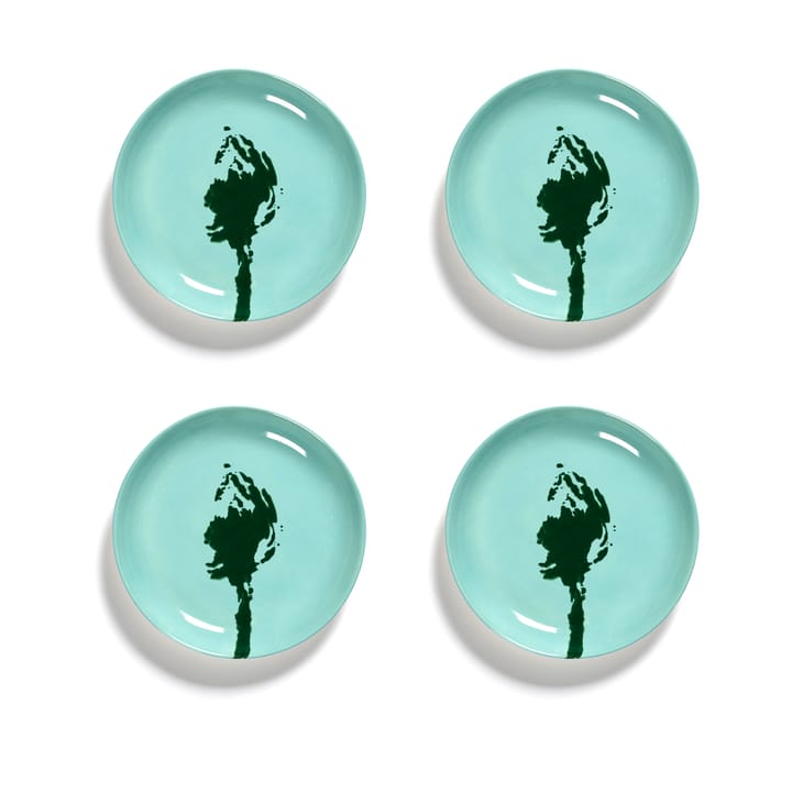 Ottolenghi Feast plate XS Ø16 cm 4-pack - Azure-artichoke green - Serax