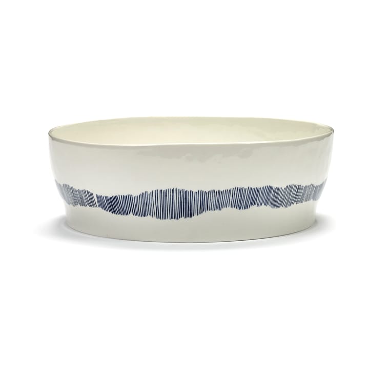 Ottolenghi Feast salad bowl Ø27,5 cm - White stripes-blue - Serax