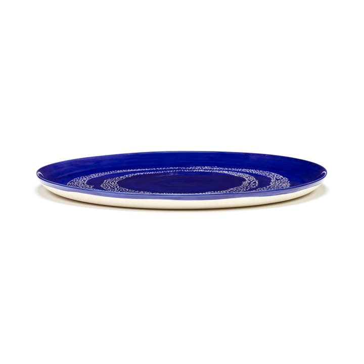 Ottolenghi Feast serving platter Ø35 cm - Dark blue dots-white - Serax