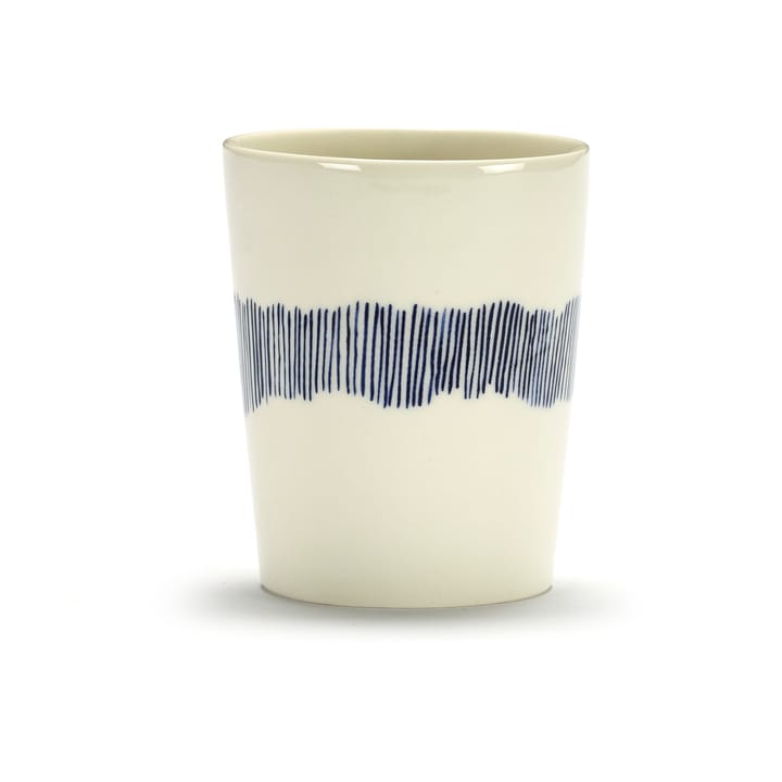 Ottolenghi Feast tea cup 33 cl 4-pack - White stripes-blue - Serax