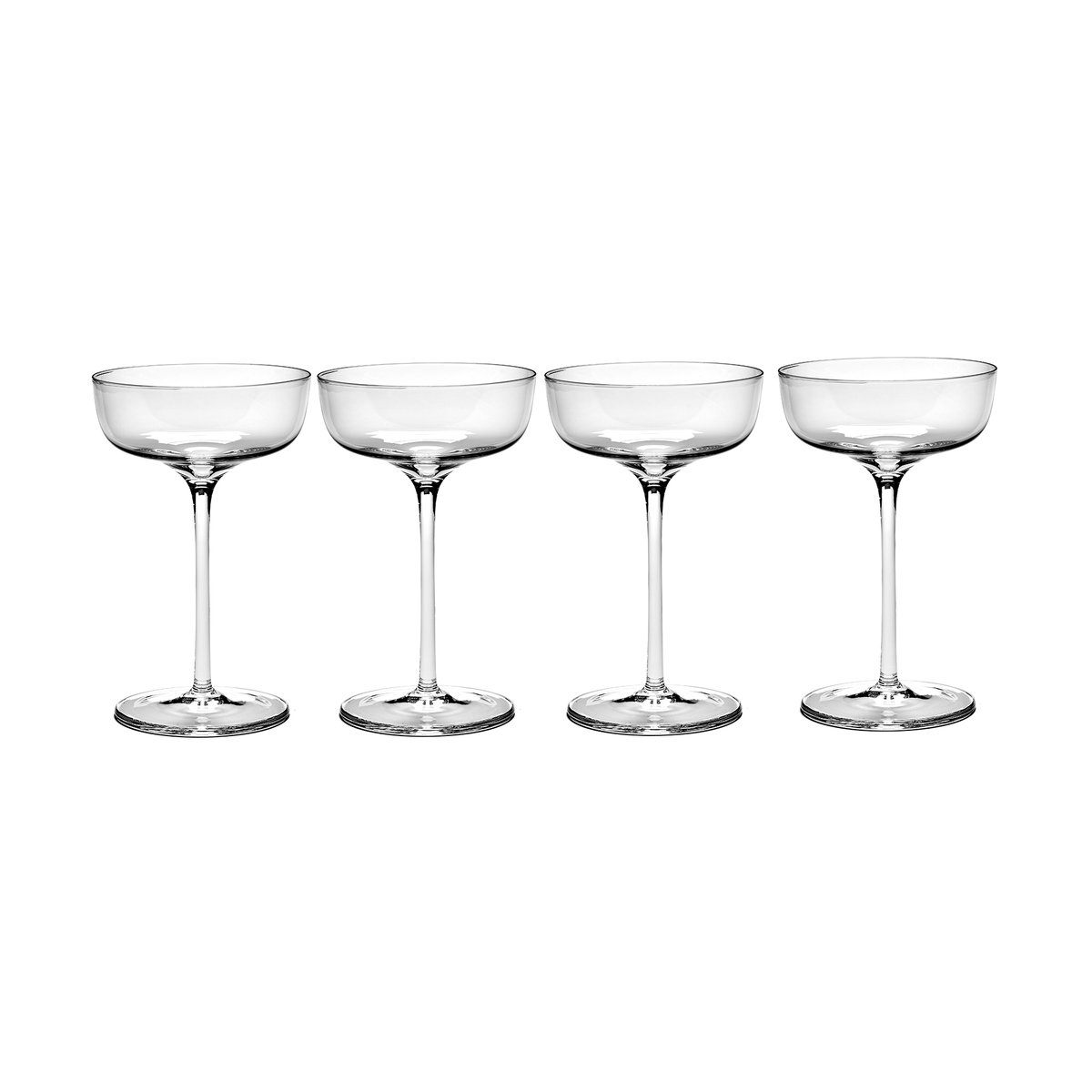 Serax Passe-Partout champagne glass 15 cl 4-pack clear clear