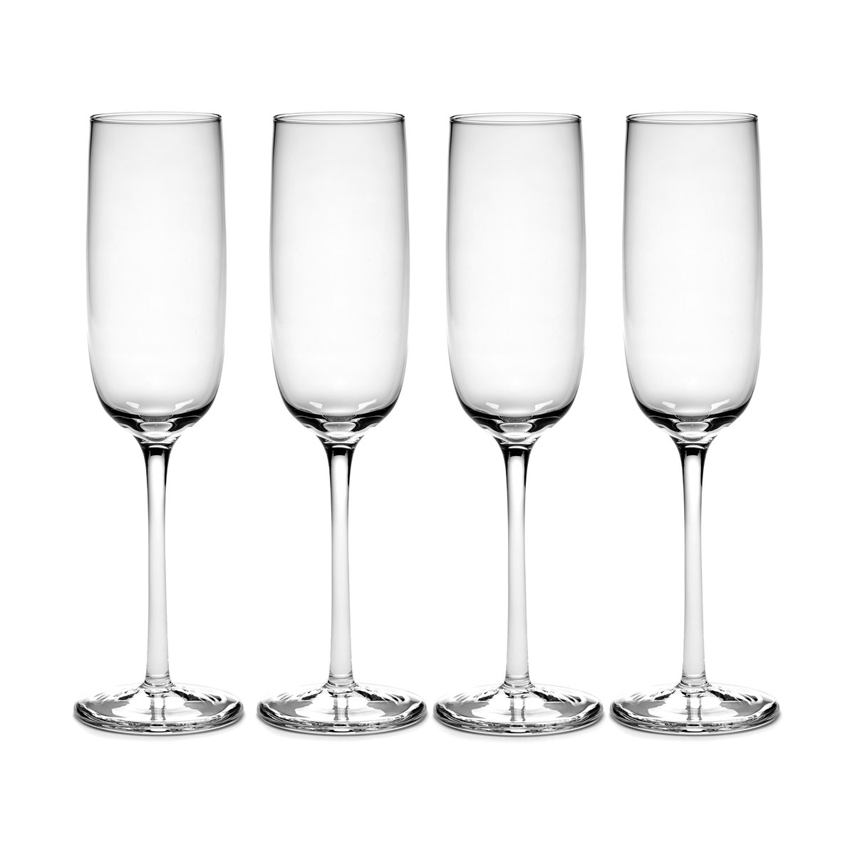 Serax Passe-Partout champagne glass curved 15 cl 4-pack clear clear