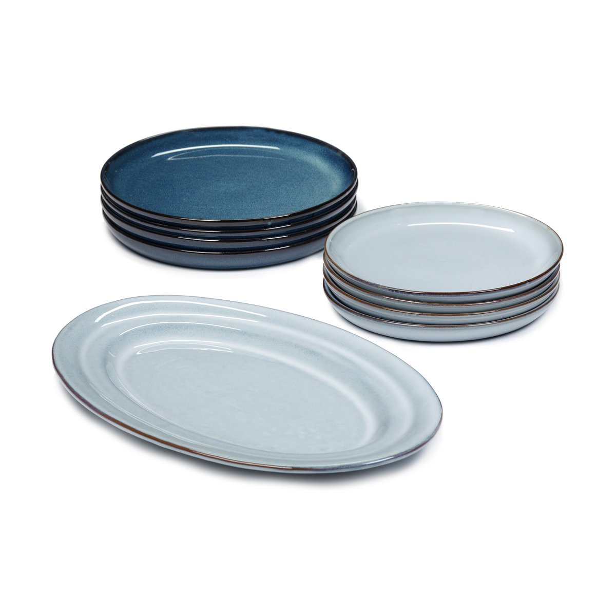 Serax Pure dinner set 9 pieces Blue