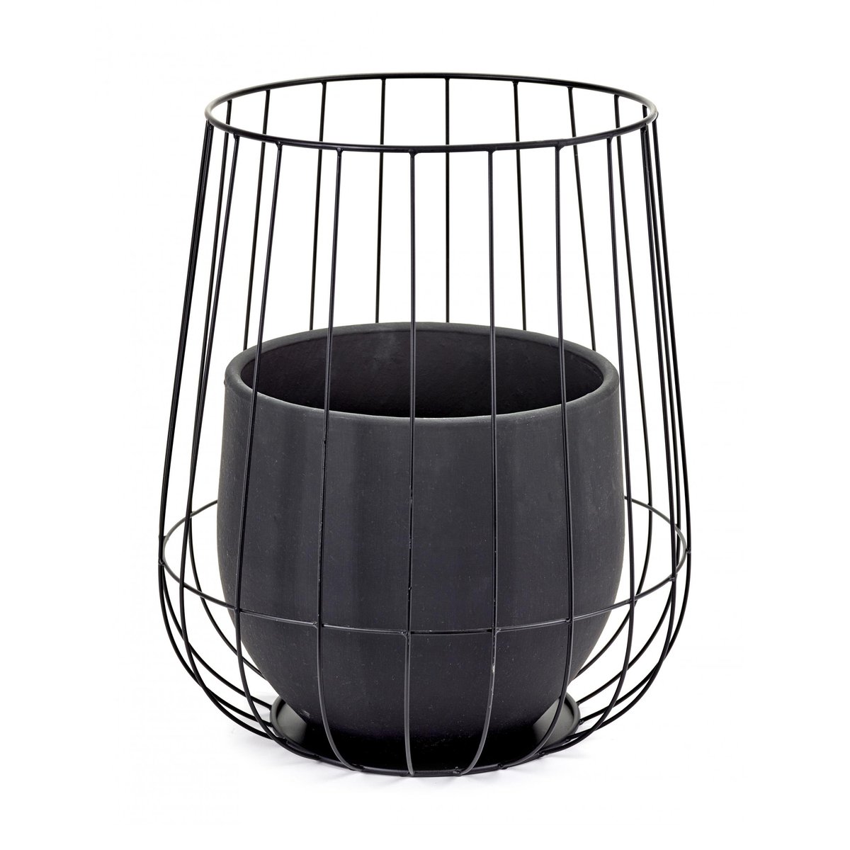 Serax Serax flower pot in basket Ø37 cmh46 cm black