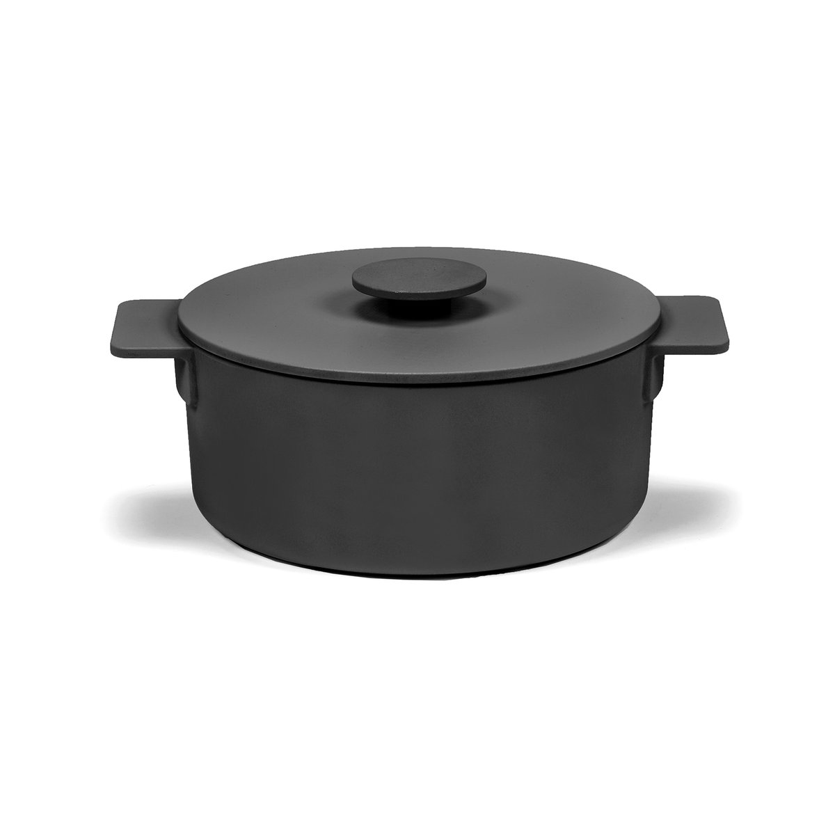 Serax Surface cast iron casserole black 2 l