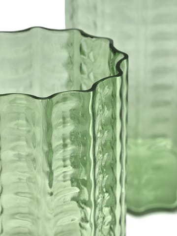 Waves 02 vase 28 cm - Green-clear - Serax