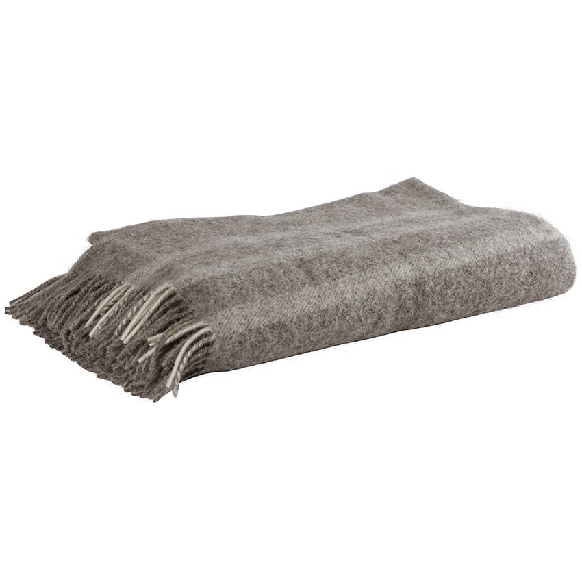 Shepherd of Sweden Lucy wool throw 140x240 cm Granite