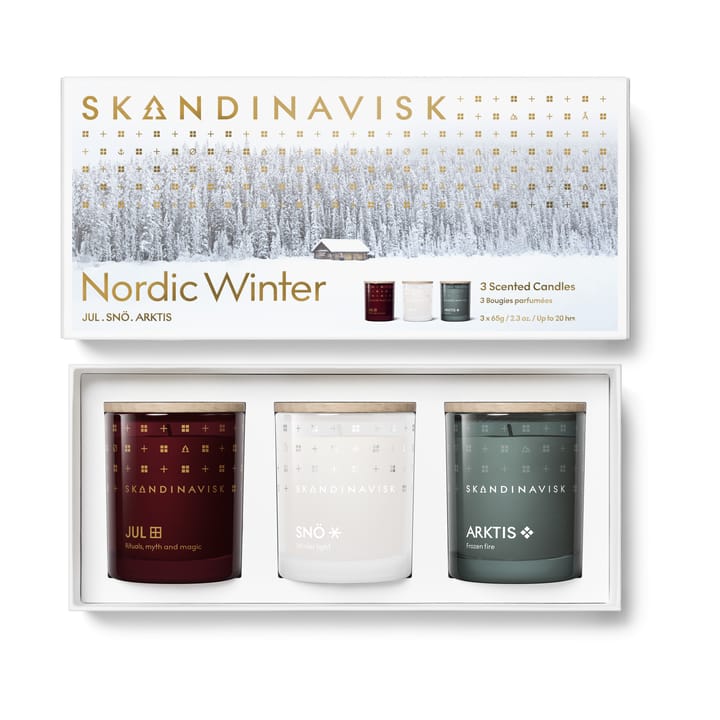 Nordic Winter scented candle gift set 3 parts - 65 g - Skandinavisk