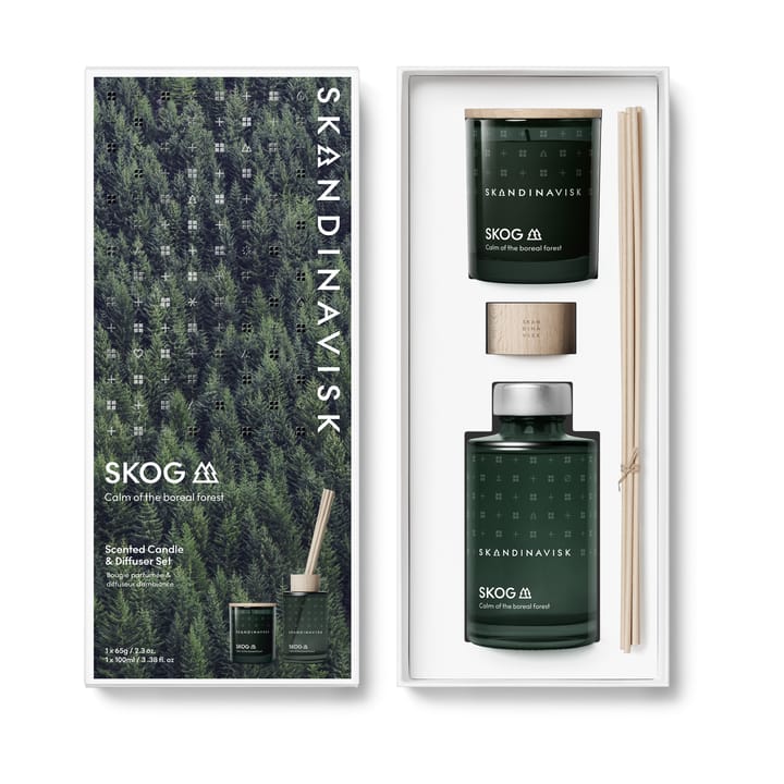 SKOG scented candle & reed diffuser - 65 g + 100 ml - Skandinavisk