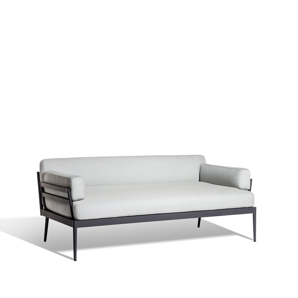 Skargaarden Anholt sofa Sunbrella Natté Grey Storm-dark grey aluminium frame