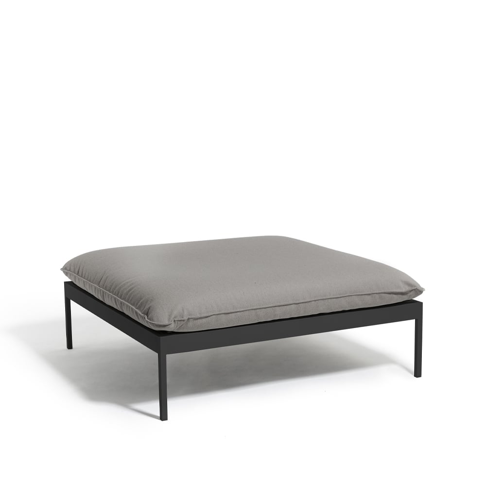 Skargaarden Bönan foot stool Fiord 551 beige, dark grey aluminium frame