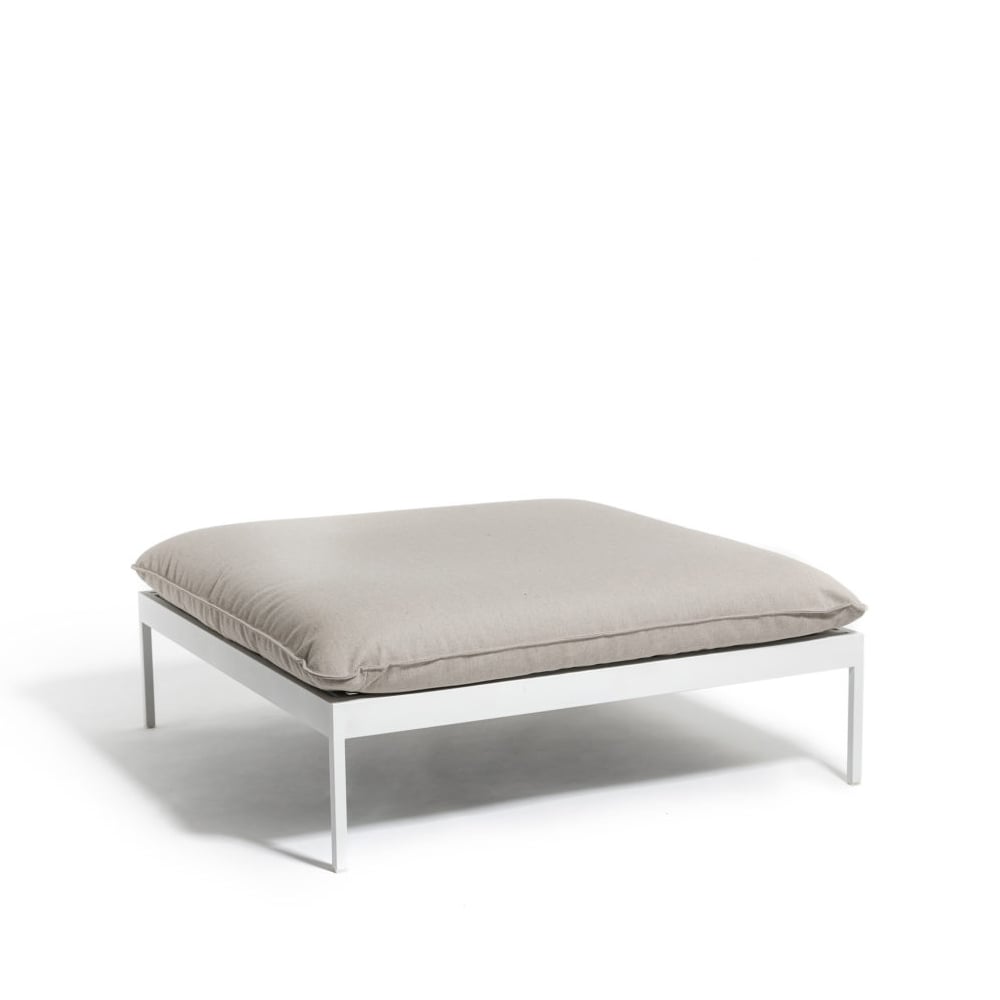 Skargaarden Bönan foot stool Light grey-light grey aluminium