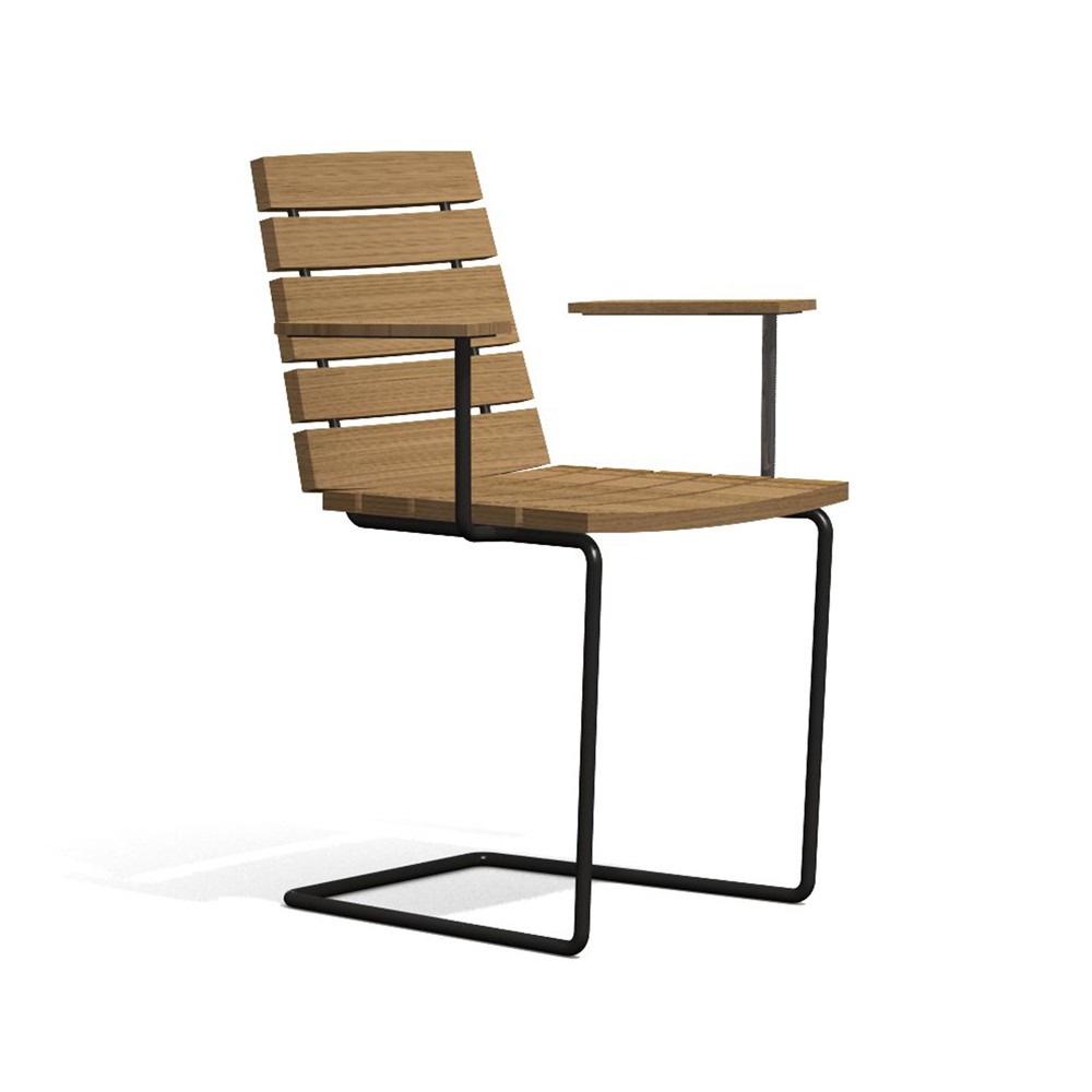 Skargaarden Grinda armchair Teak, black frame