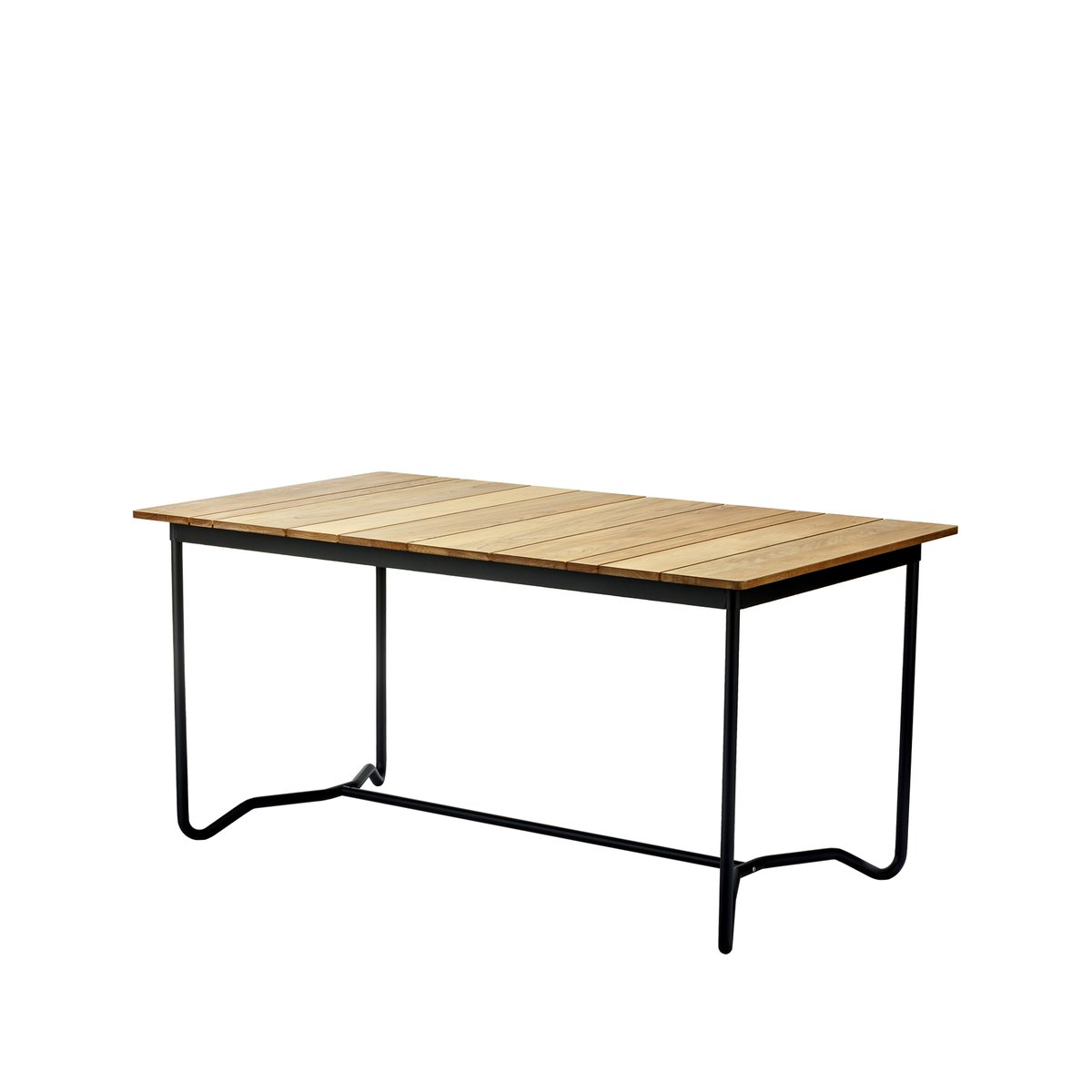 Skargaarden Grinda table Teak, large, black frame