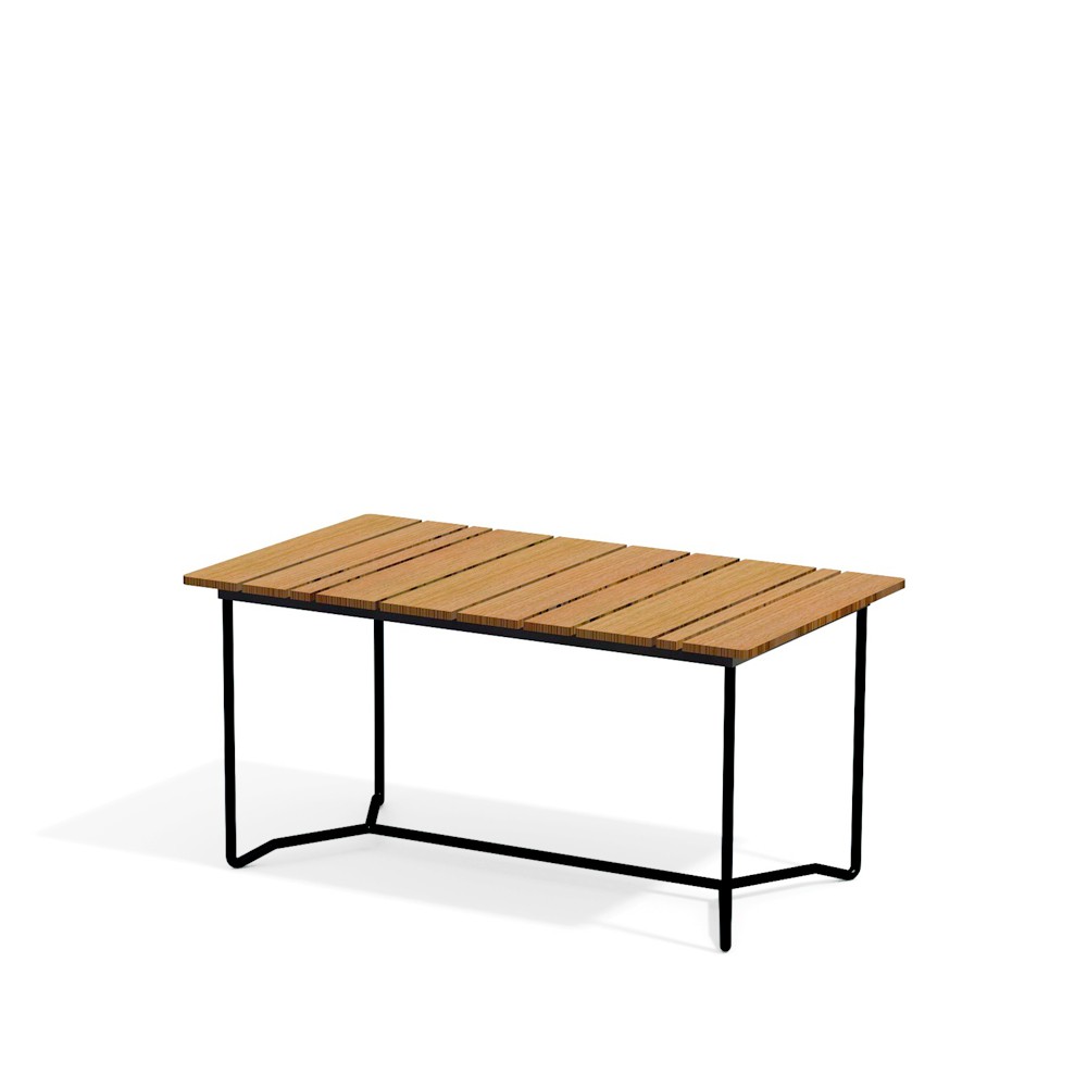 Skargaarden Grinda table Teak, medium, black frame