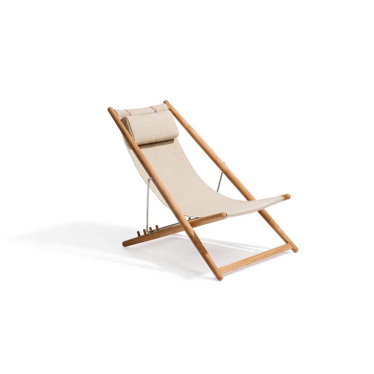 Skargaarden H55 indoor lounge chair Canvas natural, teak