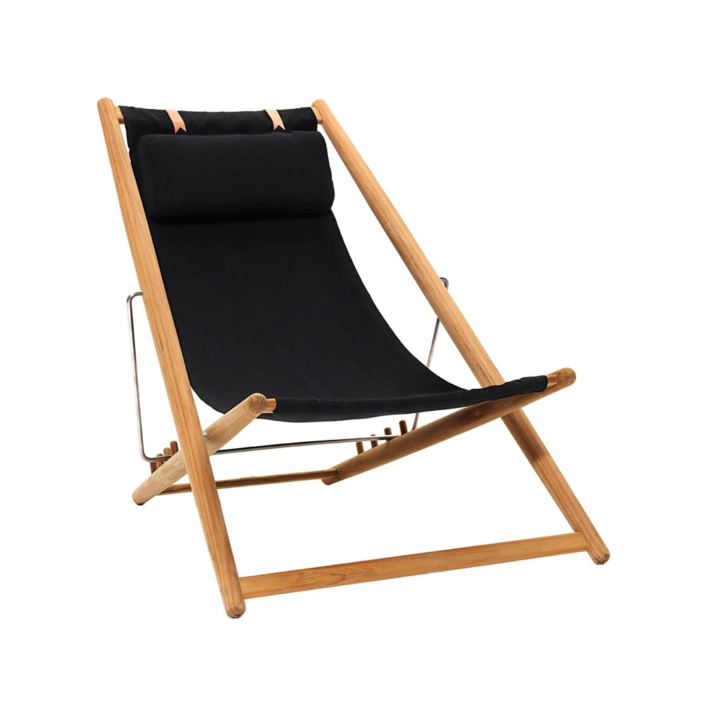 Skargaarden H55 lounge chair teak Agora Nautic black