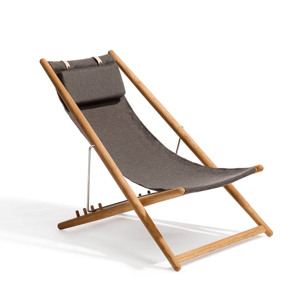 Skargaarden H55 lounge chair teak Slate dark grey