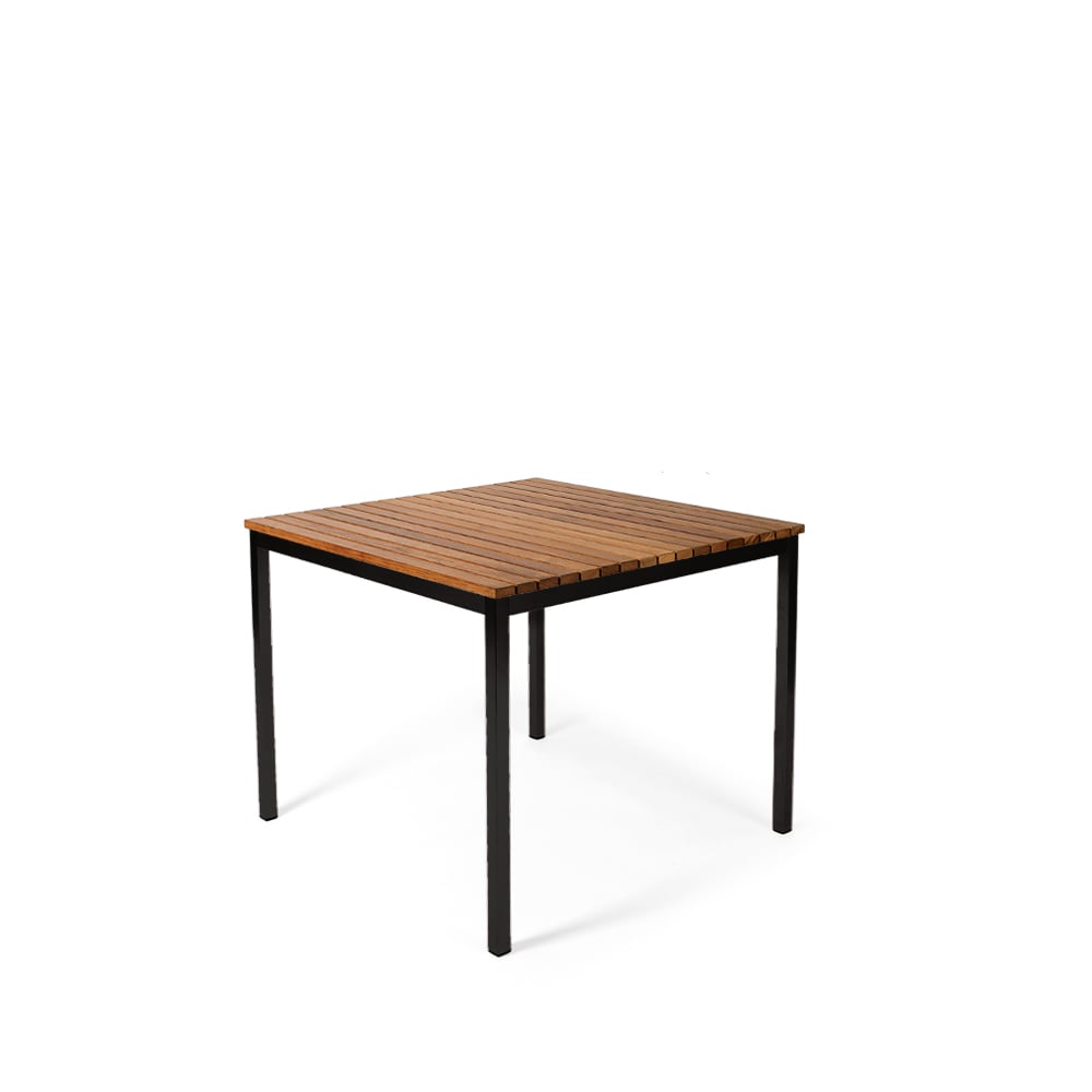 Skargaarden Häringe dining table Teak, small, black steel frame