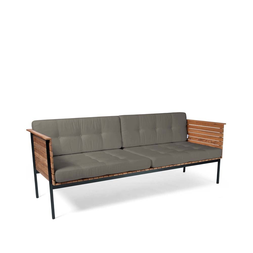 Skargaarden Häringe sofa Sunbrella Natté Nature Grey-teak-black