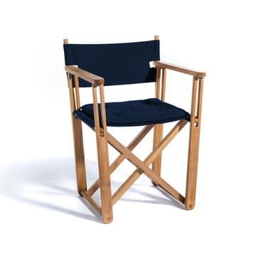 Kryss Dining armchair - Agora Nautic Navy blue, teak - Skargaarden