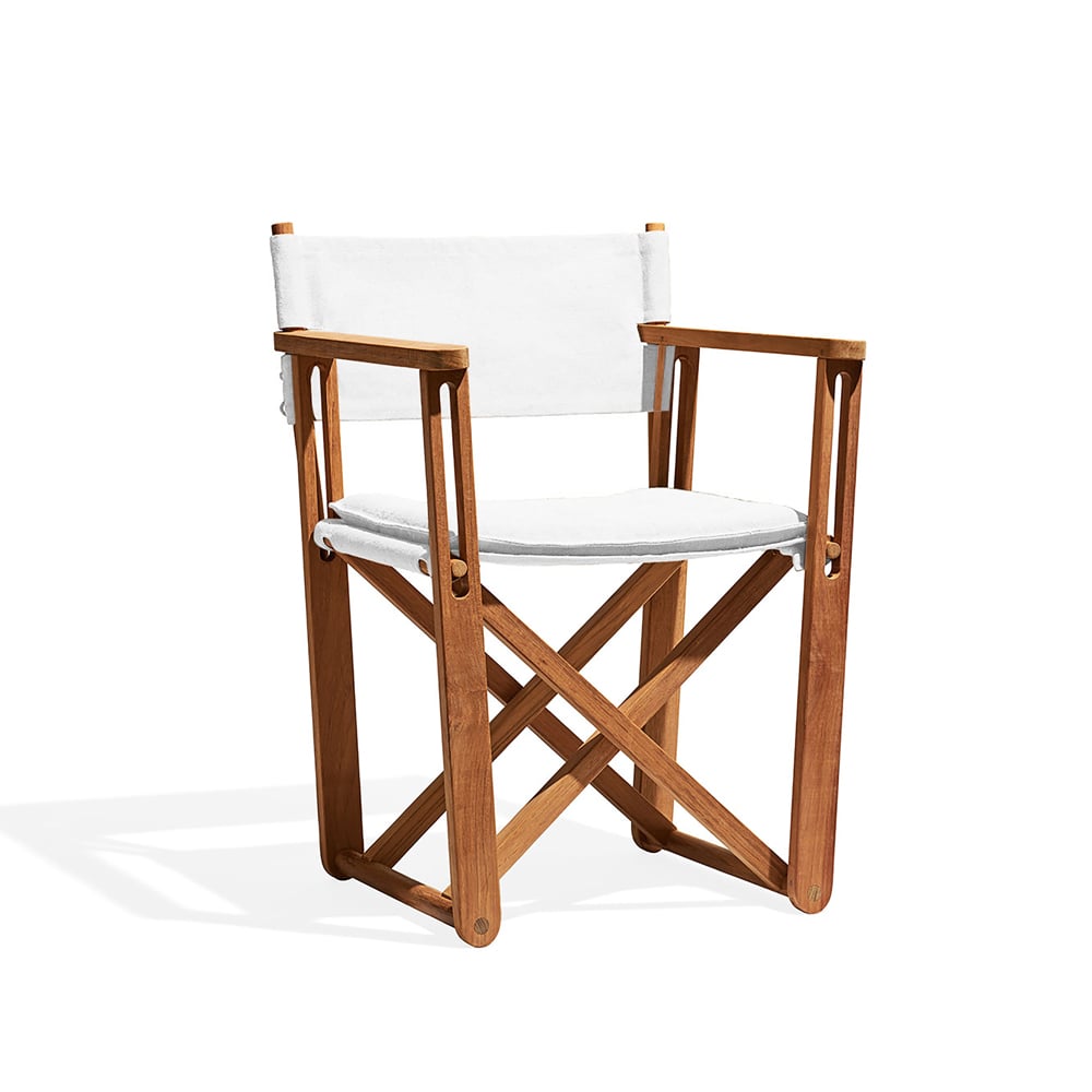 Skargaarden Kryss Lounge armchair Agora Nautic white, teak