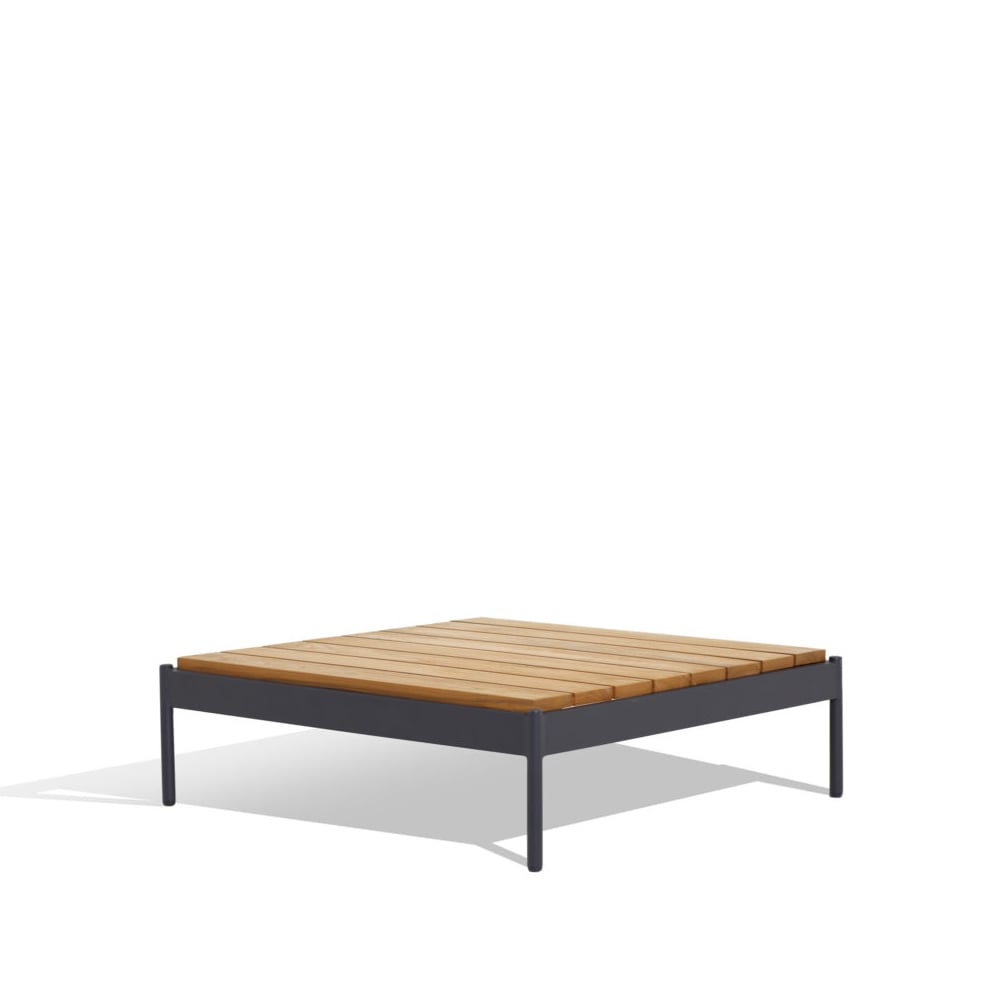 Skargaarden Lidö coffee table Teak, d. grey aluminium frame