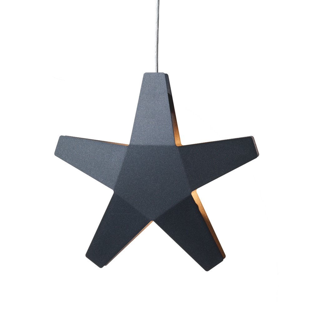 SMD Design Advent Stjärna Advent star Grey, 40 cm, light grey textile cord