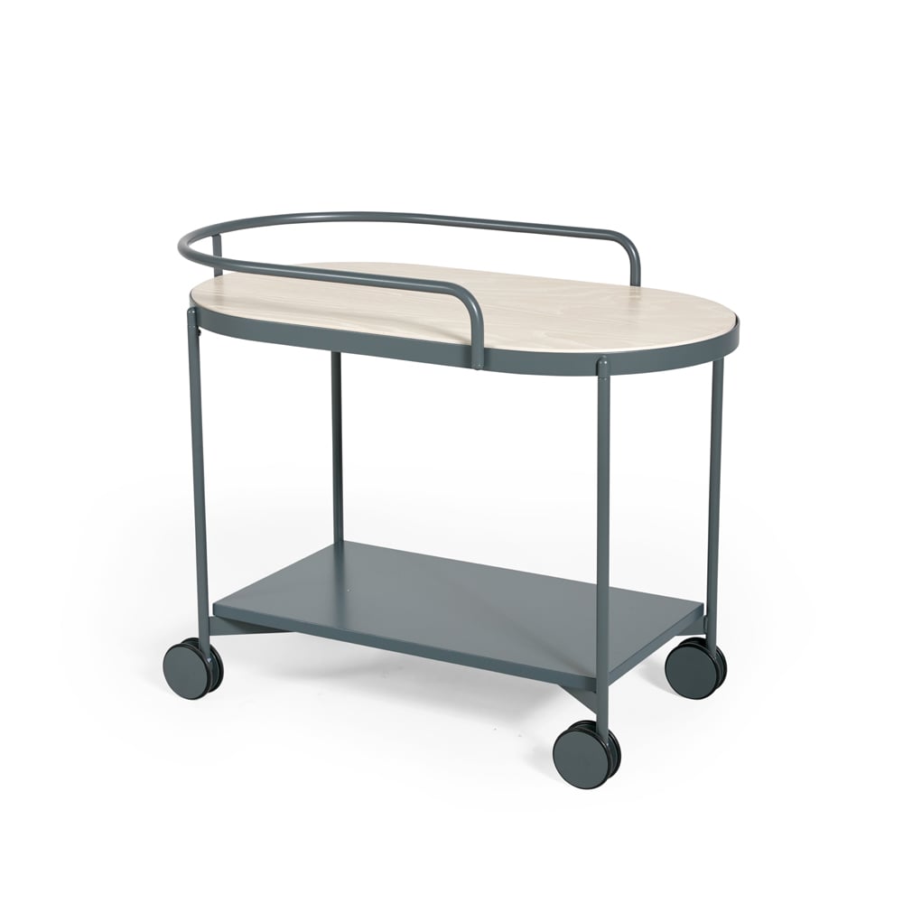 SMD Design Lene serving trolley Grey, white pigmented ash veneer